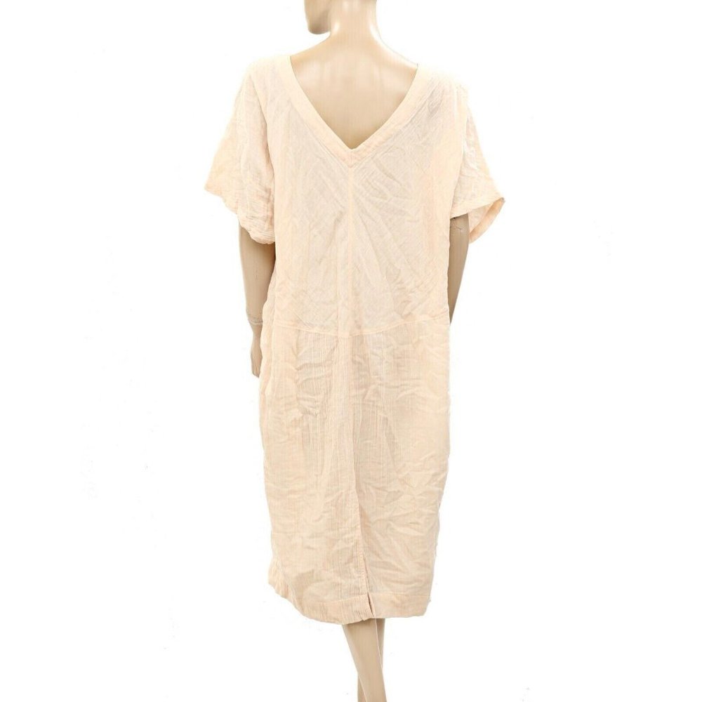 Free People Endless Summer Midi Dress Kaftan Kimono Cotton Oversized M - Picture 3 of 4